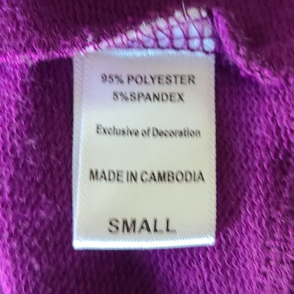 MUK LUKS THE ORIGINAL - WOMENS PLUM PULLOVER - DIAMOND DESIGN ON ELBOW SZ SMALL - Picture 6 of 7